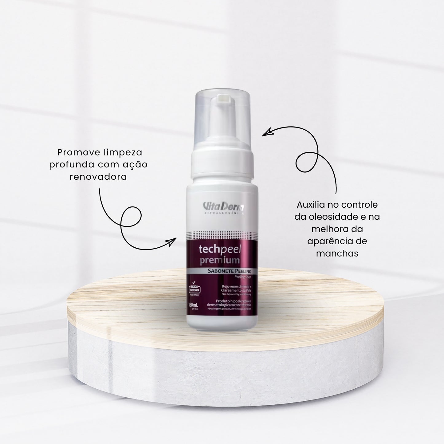 Vita Derm Tech Peel Peeling Sabonete Facial 160 ml
