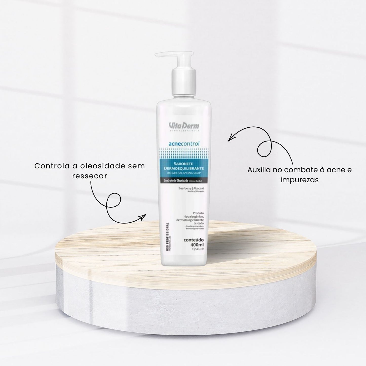 Vita Derm Acne Control Sabonete Dermoequilibrante 400 ml