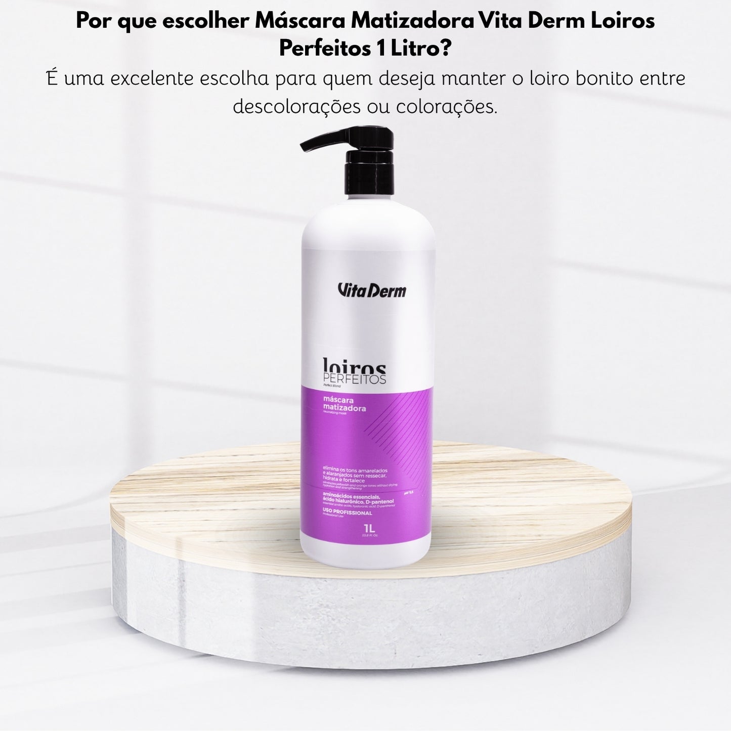 Máscara Matizadora Vita Derm Loiros Perfeitos 1 Litro