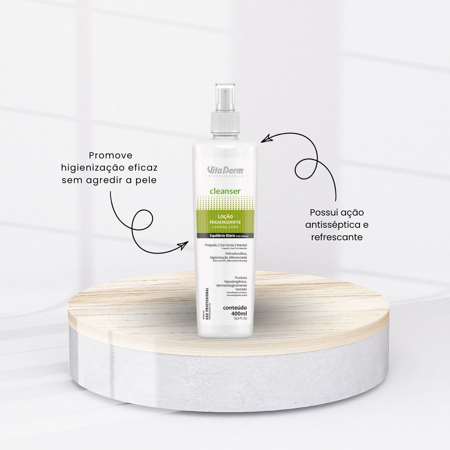 Vita Derm Cleanser Loção Higienizante 400 ml