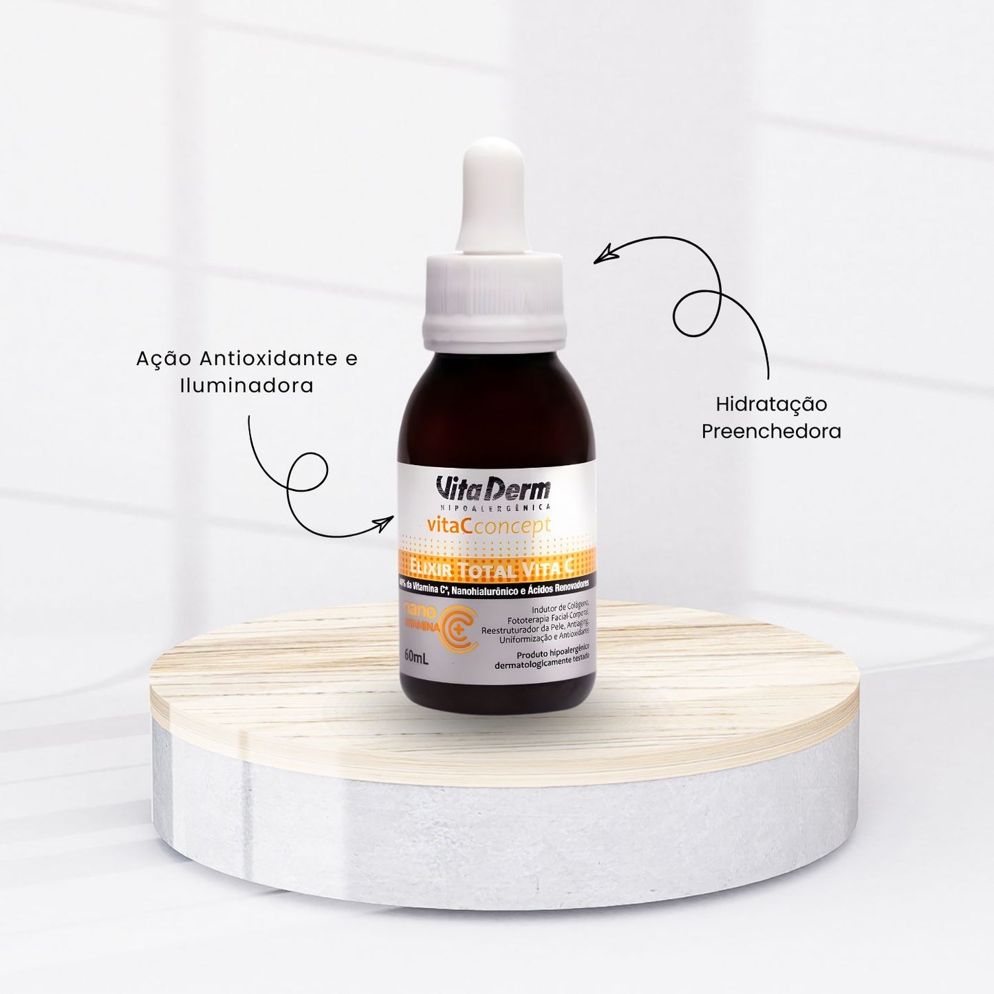 Vita Derm Vita C Concept Elixir Total com Ácido Hialurônico 60 ml