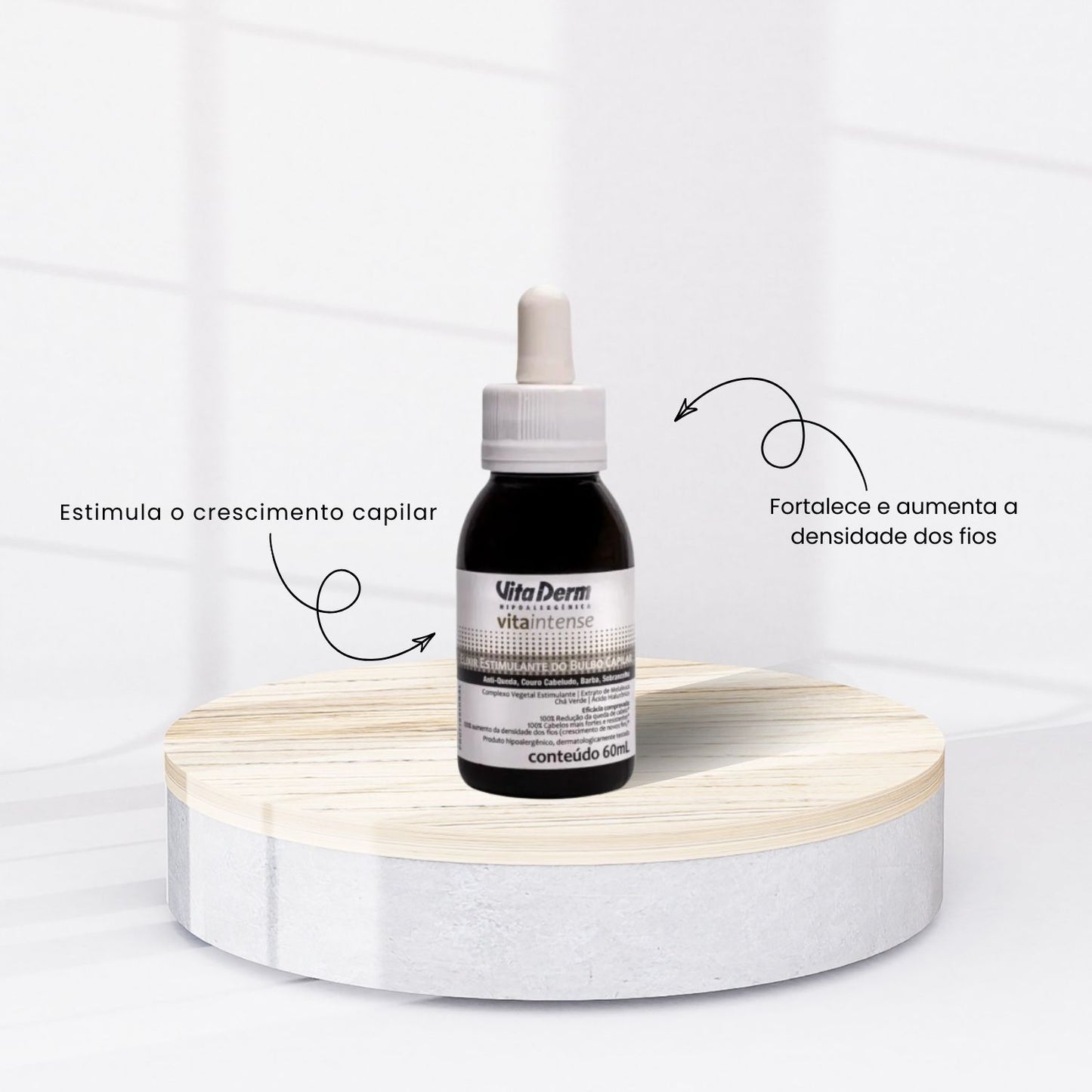 Vita Derm Vita Intense Elixir Estimulante do Bulbo Capilar com Ácido Hialurônico 60 ml