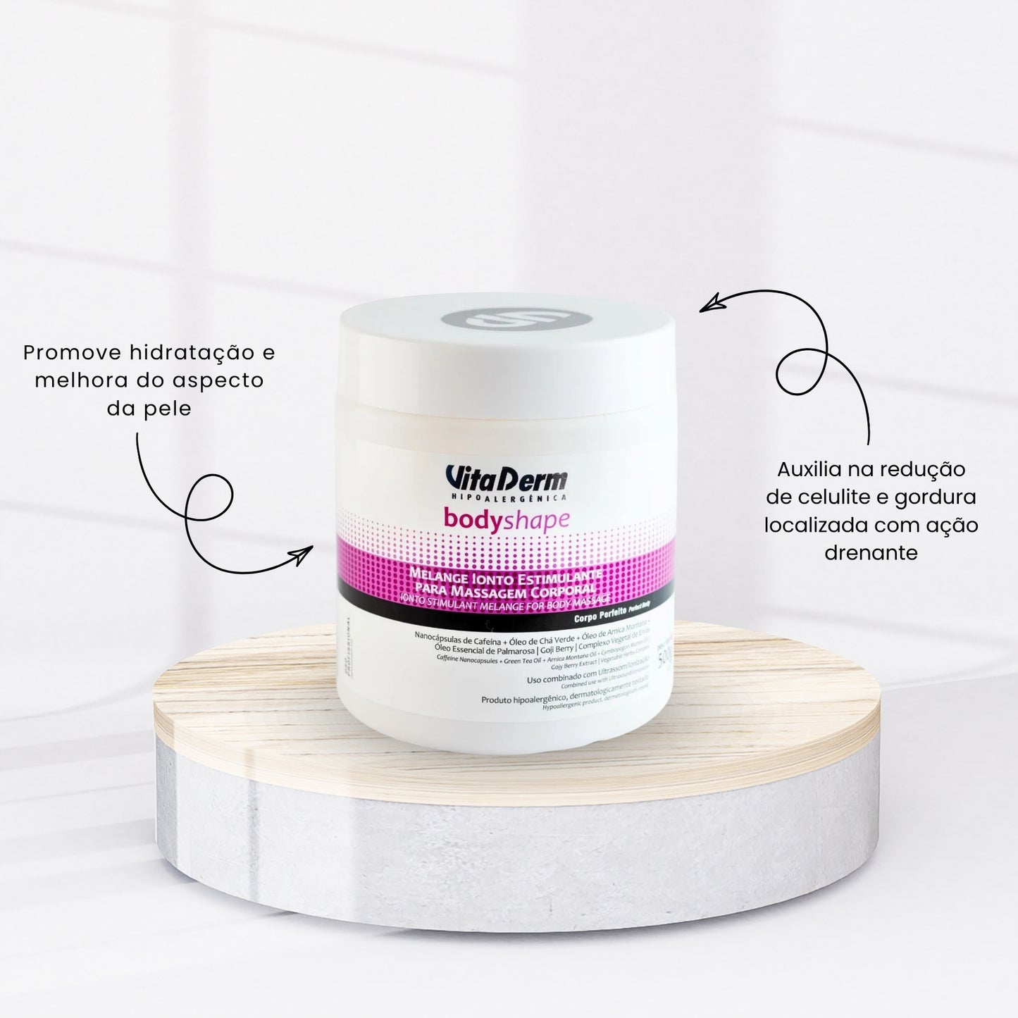Vita Derm Body Shape Melange Ionto Estimulante para Massagem Corporal 500 g