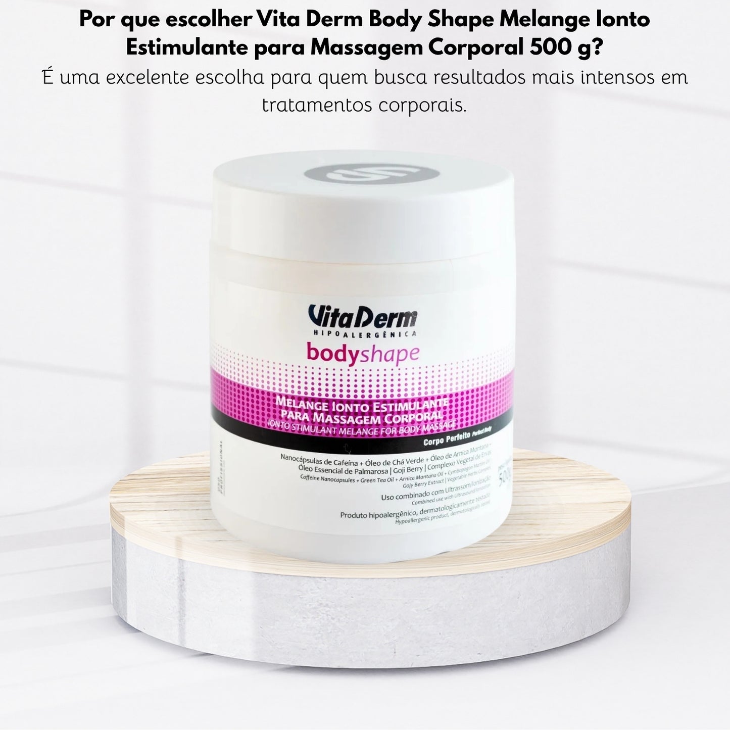 Vita Derm Body Shape Melange Ionto Estimulante para Massagem Corporal 500 g