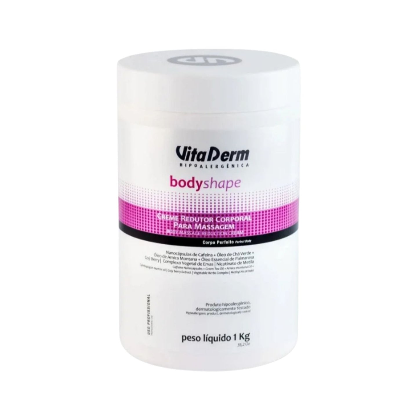 Vita Derm Body Shape Creme Redutor Corporal para Massagem 1 Kg