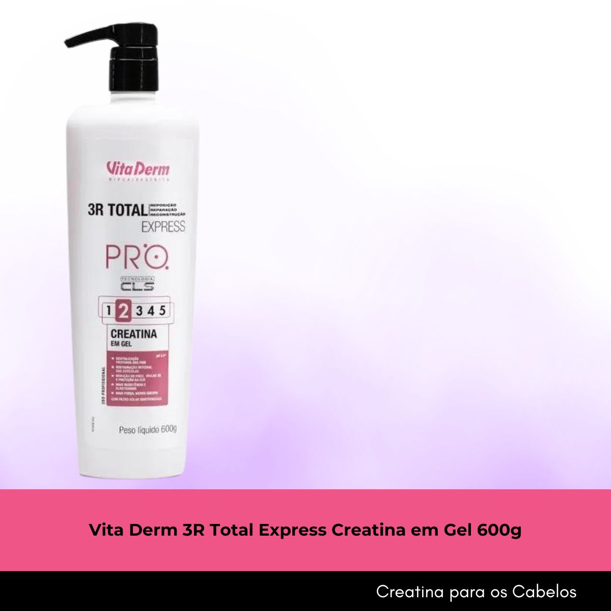 Vita Derm 3R Total Express Creatina em Gel 600 g