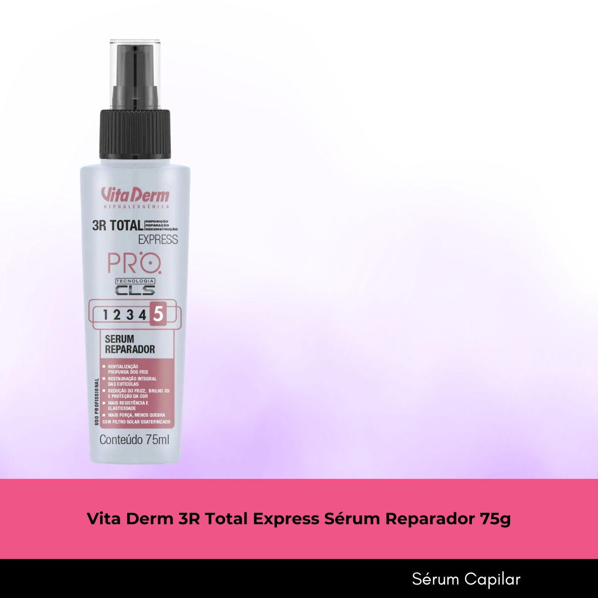 Serum Vita Derm 3R Total Express Oleo Reparador de Pontas 75 g