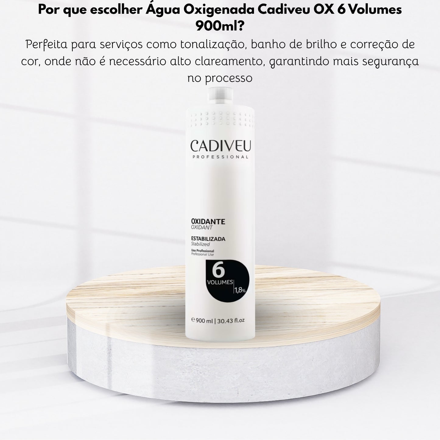 Água Oxigenada Cadiveu OX 6 Volumes 900 ml