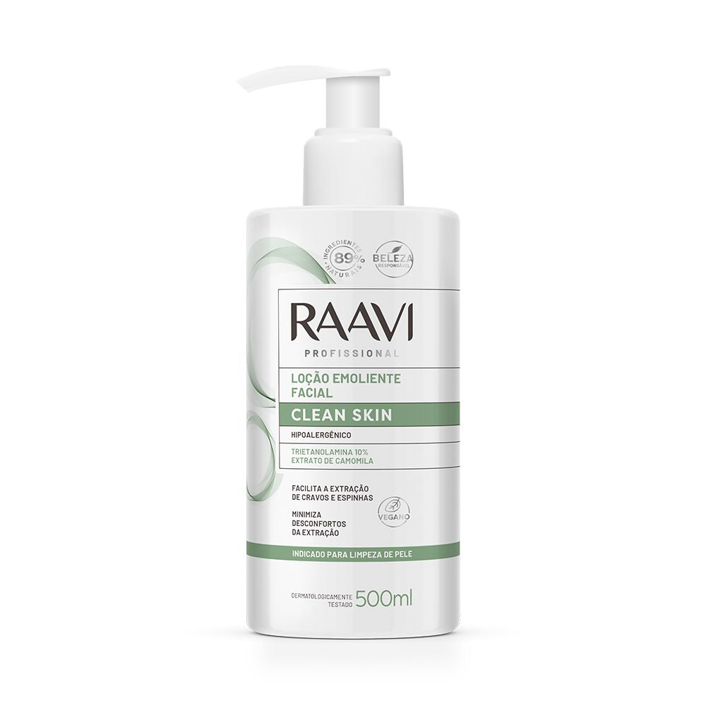 Raavi Clean Skin Loção Emoliente Facial 500 ml