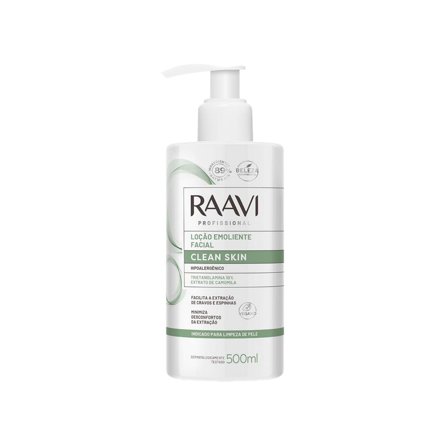 Raavi Clean Skin Loção Emoliente Facial 500 ml