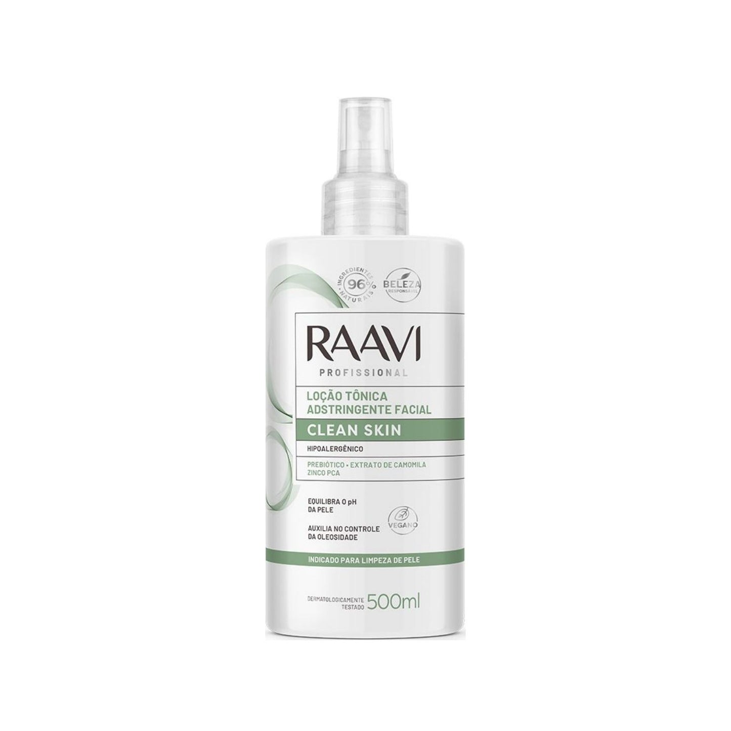 Raavi Clean Skin Loção Tônica Adstringente Facial 500 ml