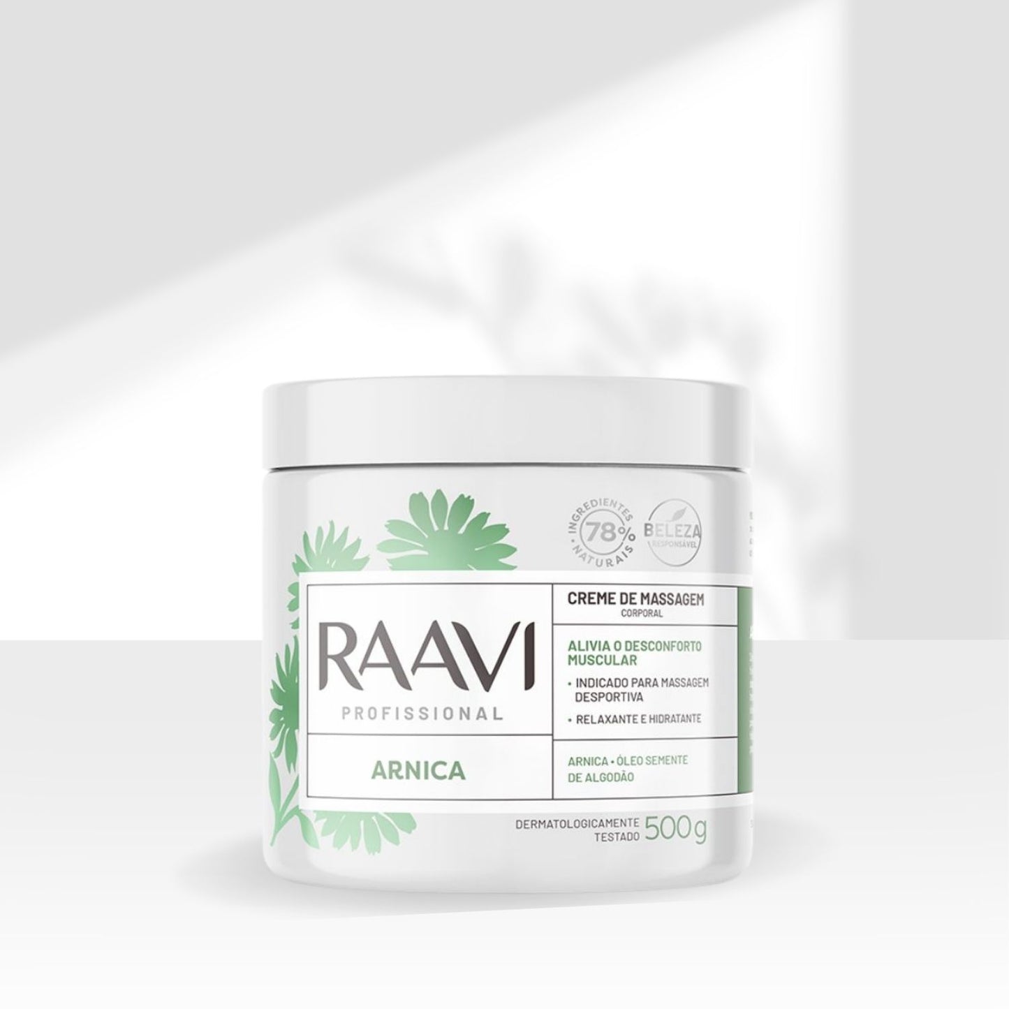 Raavi Creme de Massagem Arnica 500 g