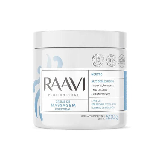 Raavi Creme de Massagem Corporal Neutro 500 g