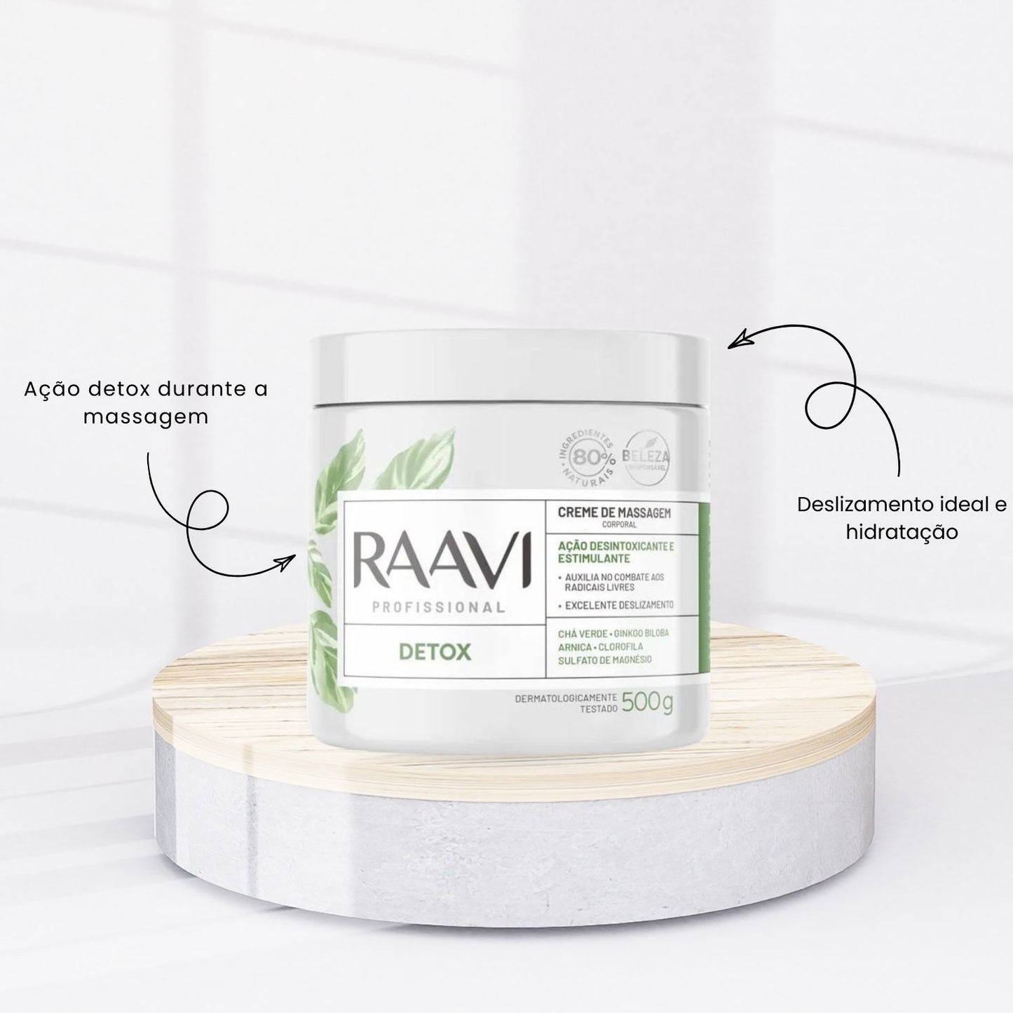 Raavi Creme de Massagem Detox 500 g