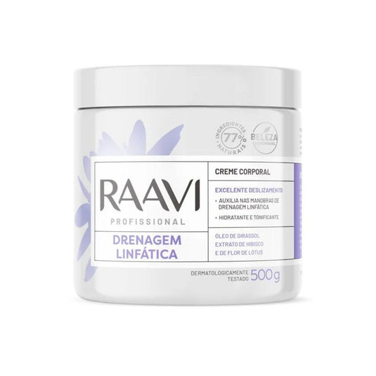 Raavi Creme de Massagem Drenagem Linfática 500 g