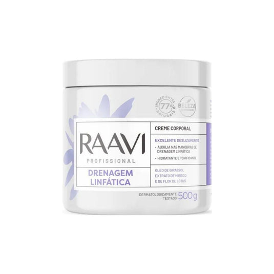 Raavi Creme de Massagem Drenagem Linfática 500 g
