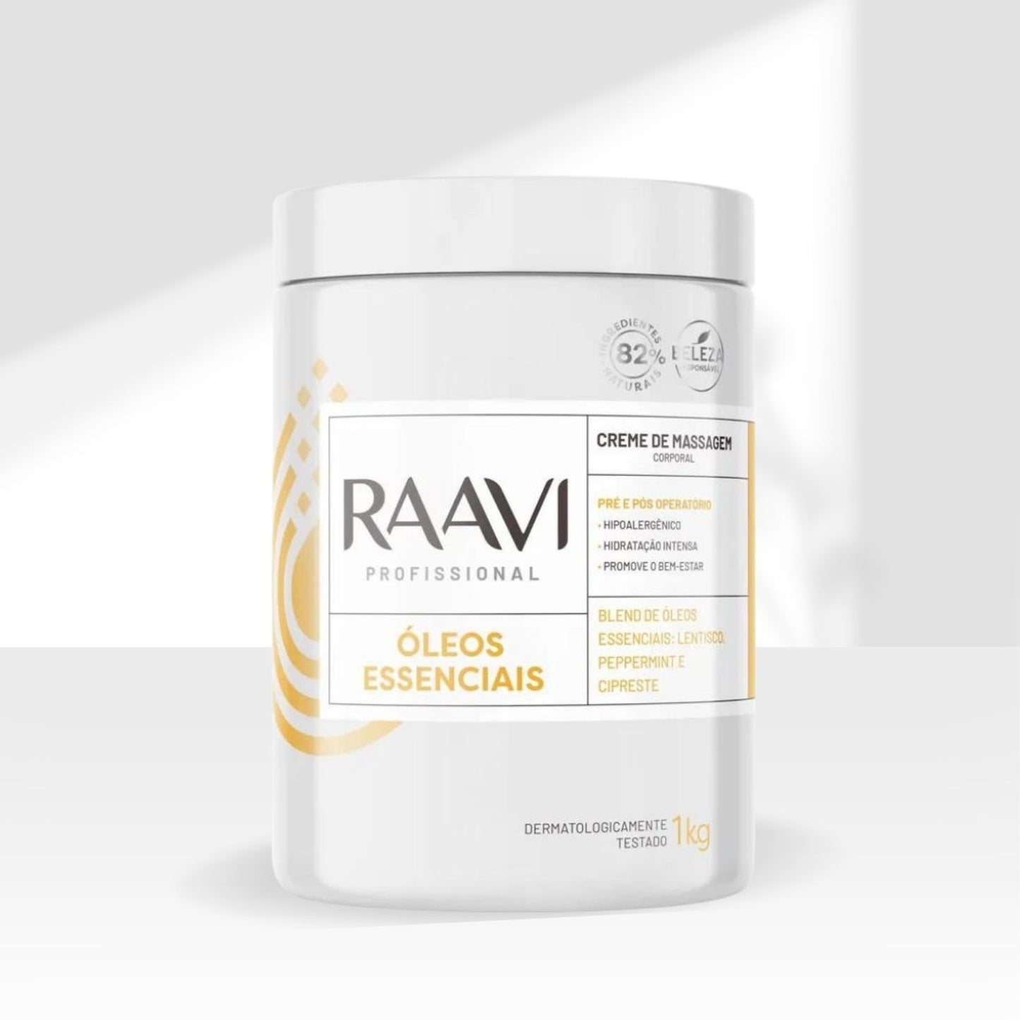 Raavi Creme de Massagem Oleos Essenciais 1 Kg