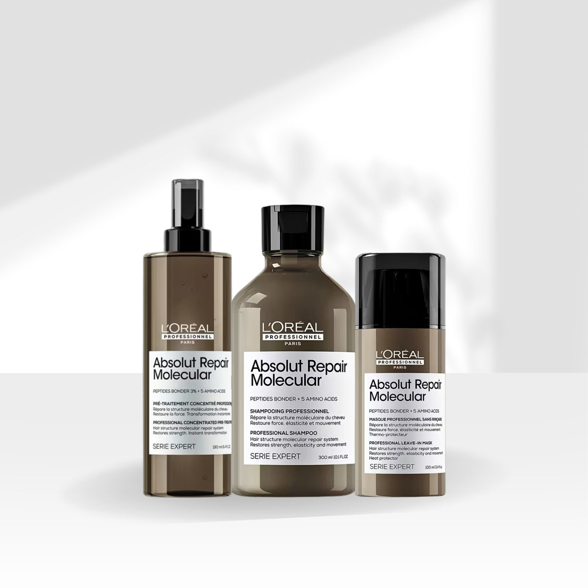 Kit Loreal Absolut Repair Molecular e Leave-in (3 Produtos)