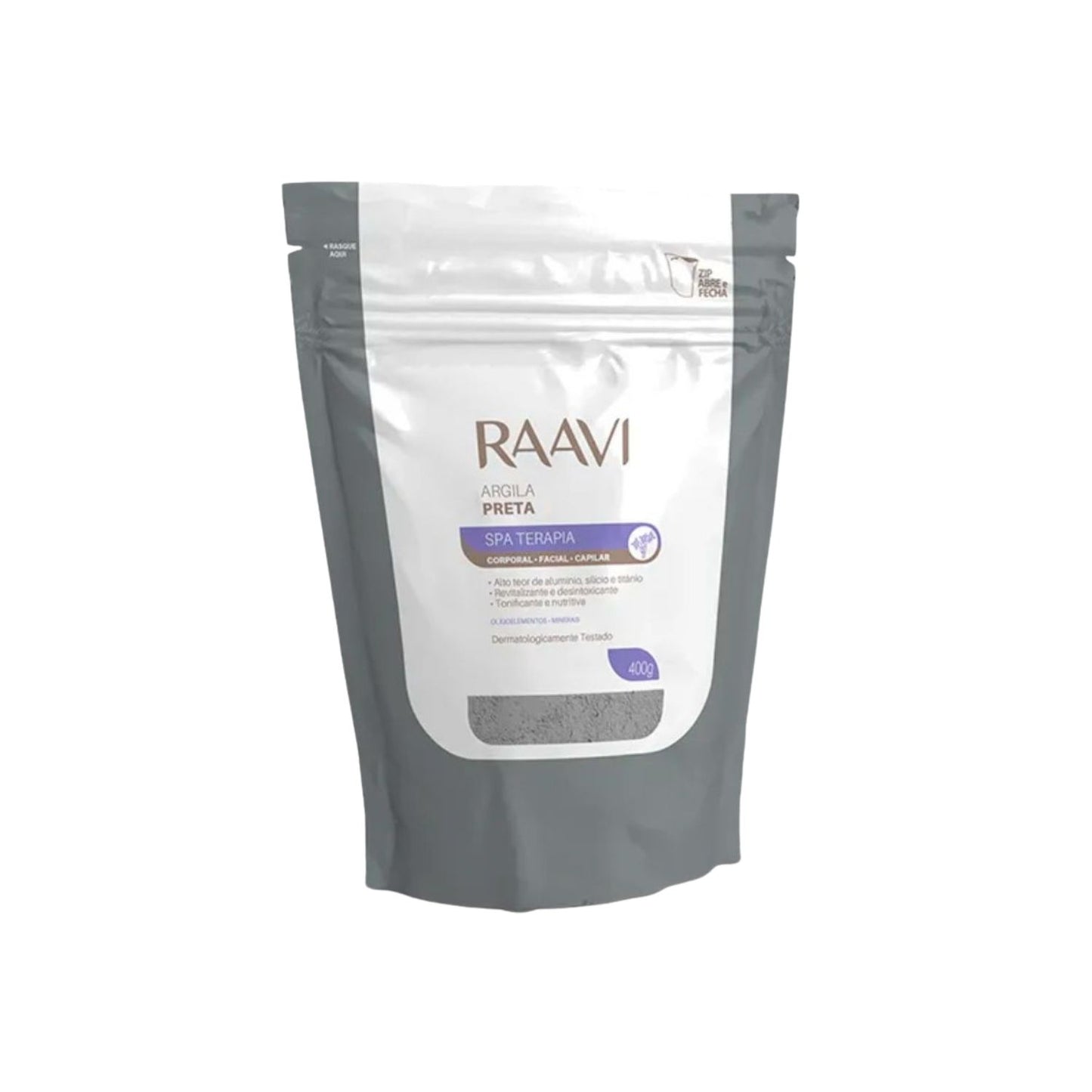 Raavi SPA Terapia Corporal Facial Capilar Argila Preta 400 g