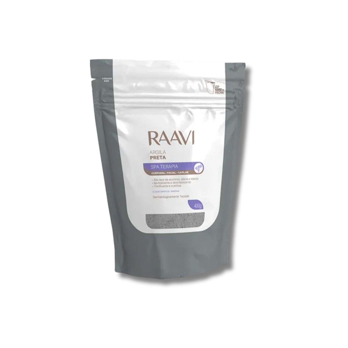 Raavi SPA Terapia Corporal Facial Capilar Argila Preta 400 g