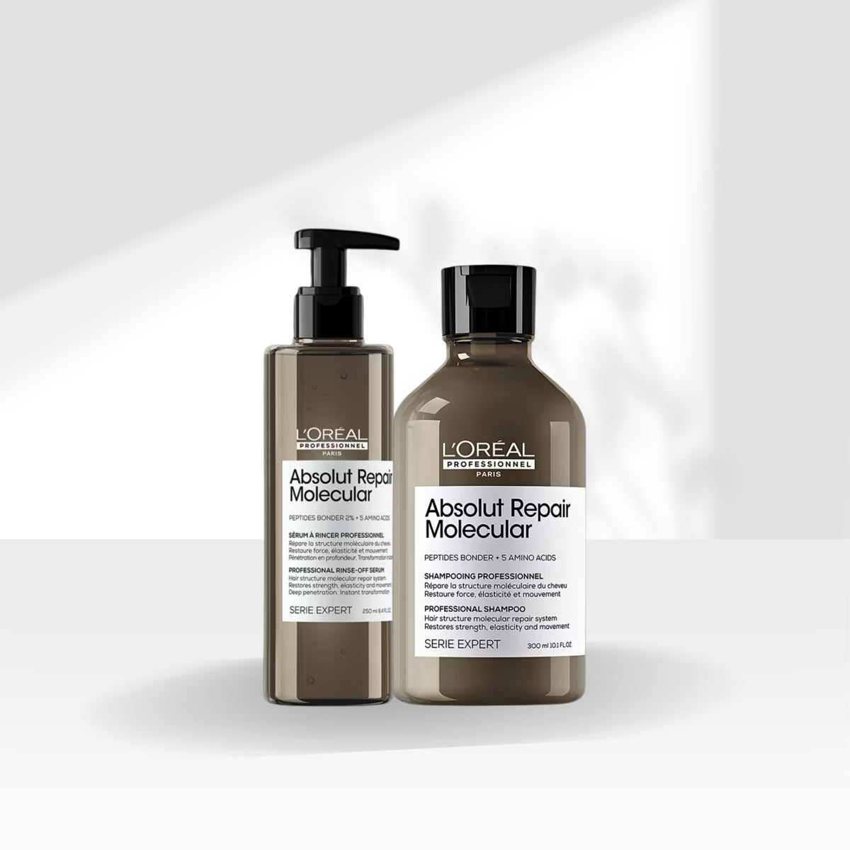 Kit Loreal Absolut Repair Molecular Shampoo 300 ml e Sérum Capilar 250 ml