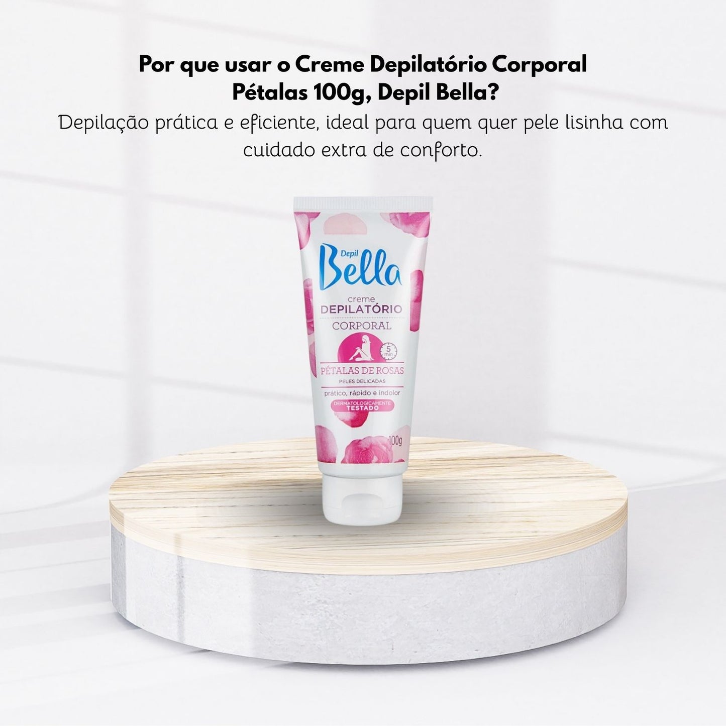 Depil Bella Creme Depilatório Corporal Pétalas de Rosa 100 g