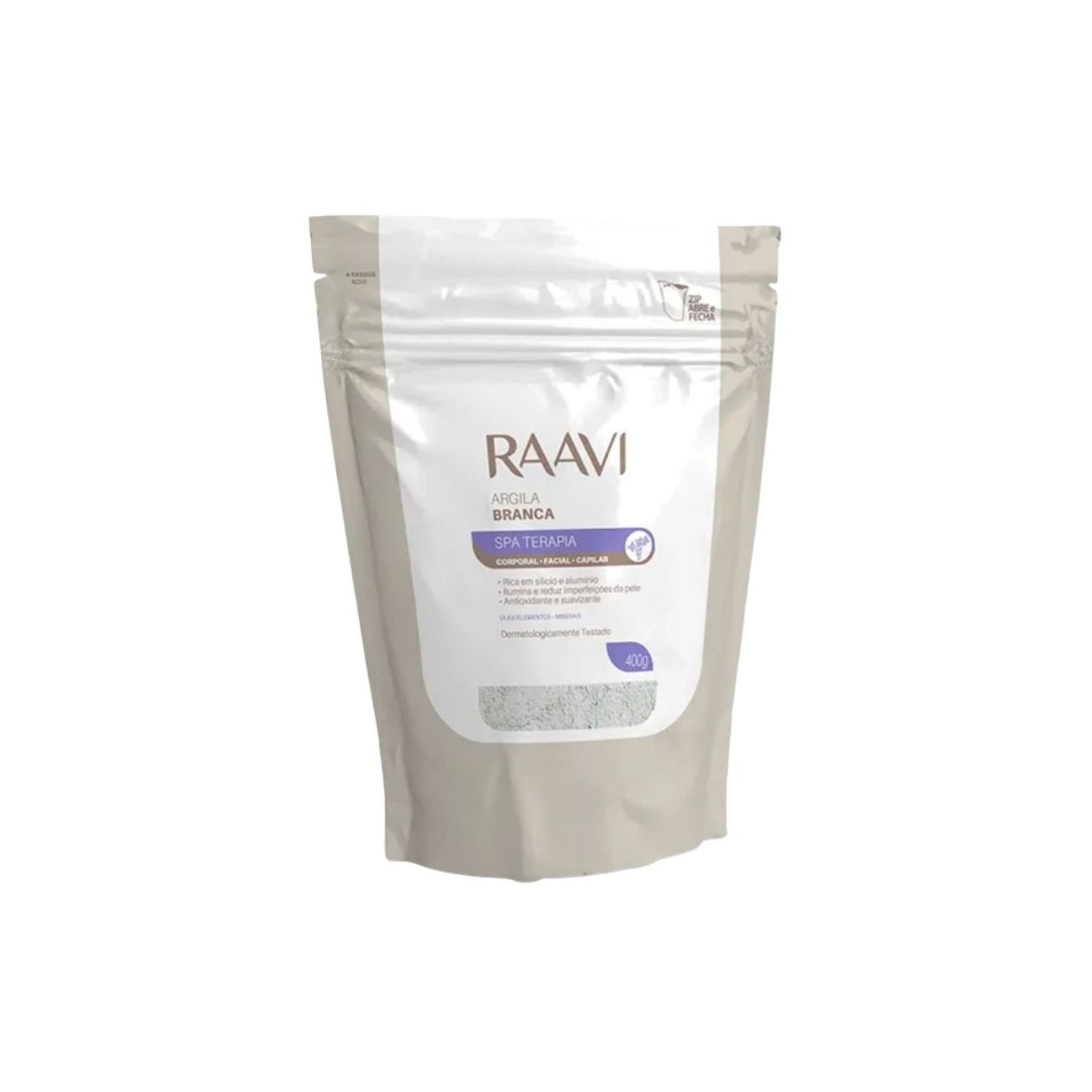 Raavi SPA Terapia Corporal + Facial + Capilar Argila Branca 400 g