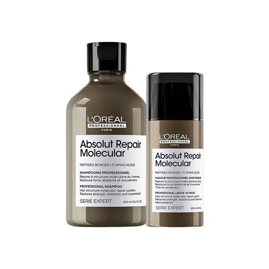 Kit Loreal Absolut Repair Molecular Shampoo 300 ml e Máscara Leave-in 100 ml