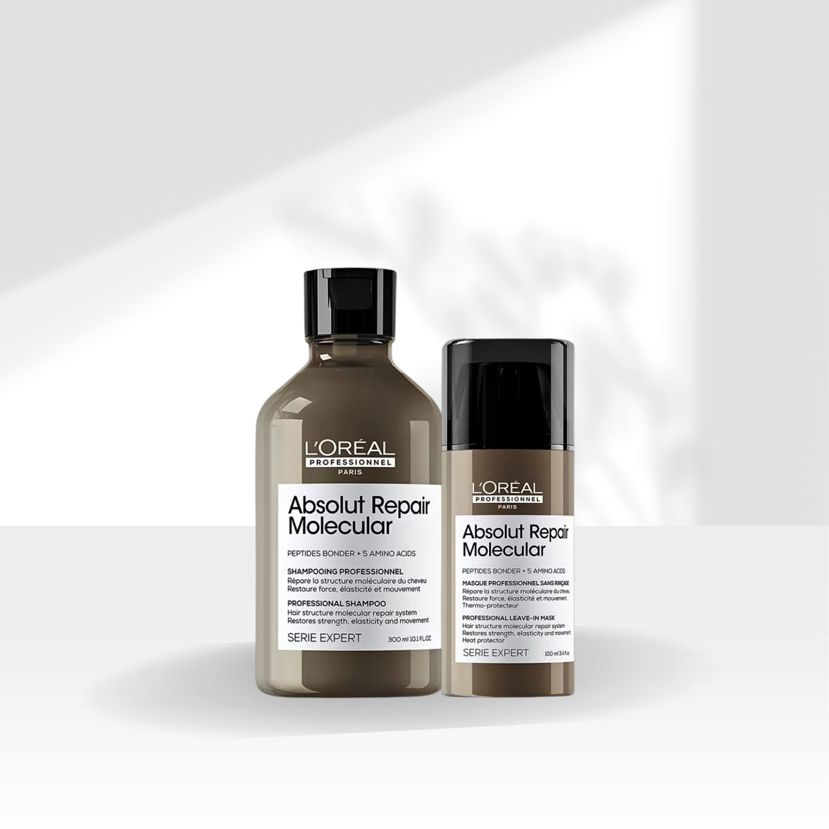 Kit Loreal Absolut Repair Molecular Shampoo 300 ml e Máscara Leave-in 100 ml