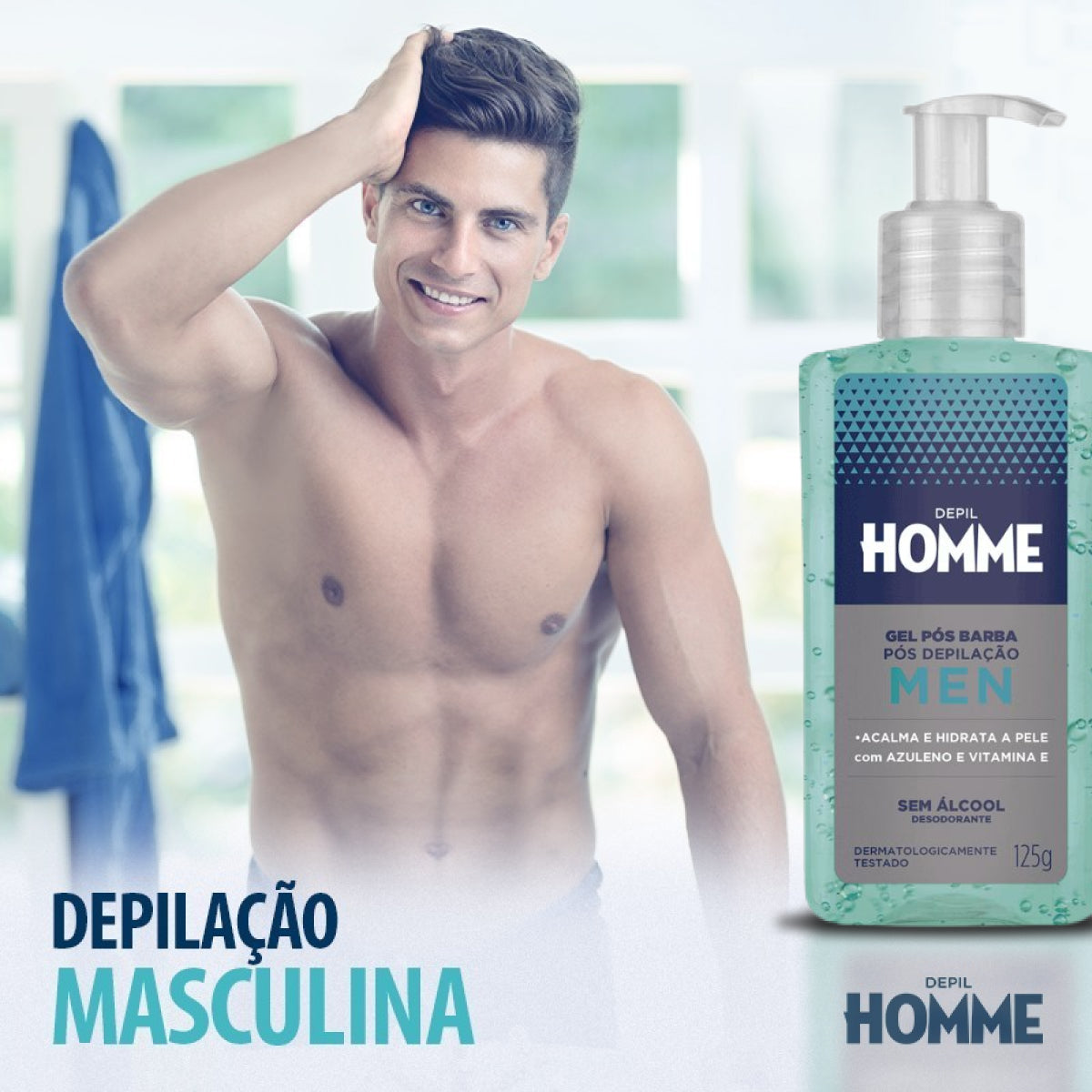 Depil Bella Homme Gel Pós-Barba e Pós-Depilação 125 g