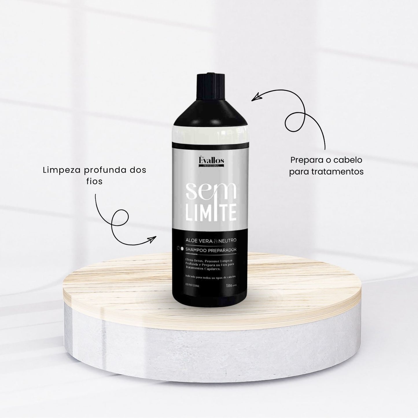 Kit Évallos Shampoo Antiresiduo Detox + Máscara Progressiva Sem Limite 2 x 1 Litro