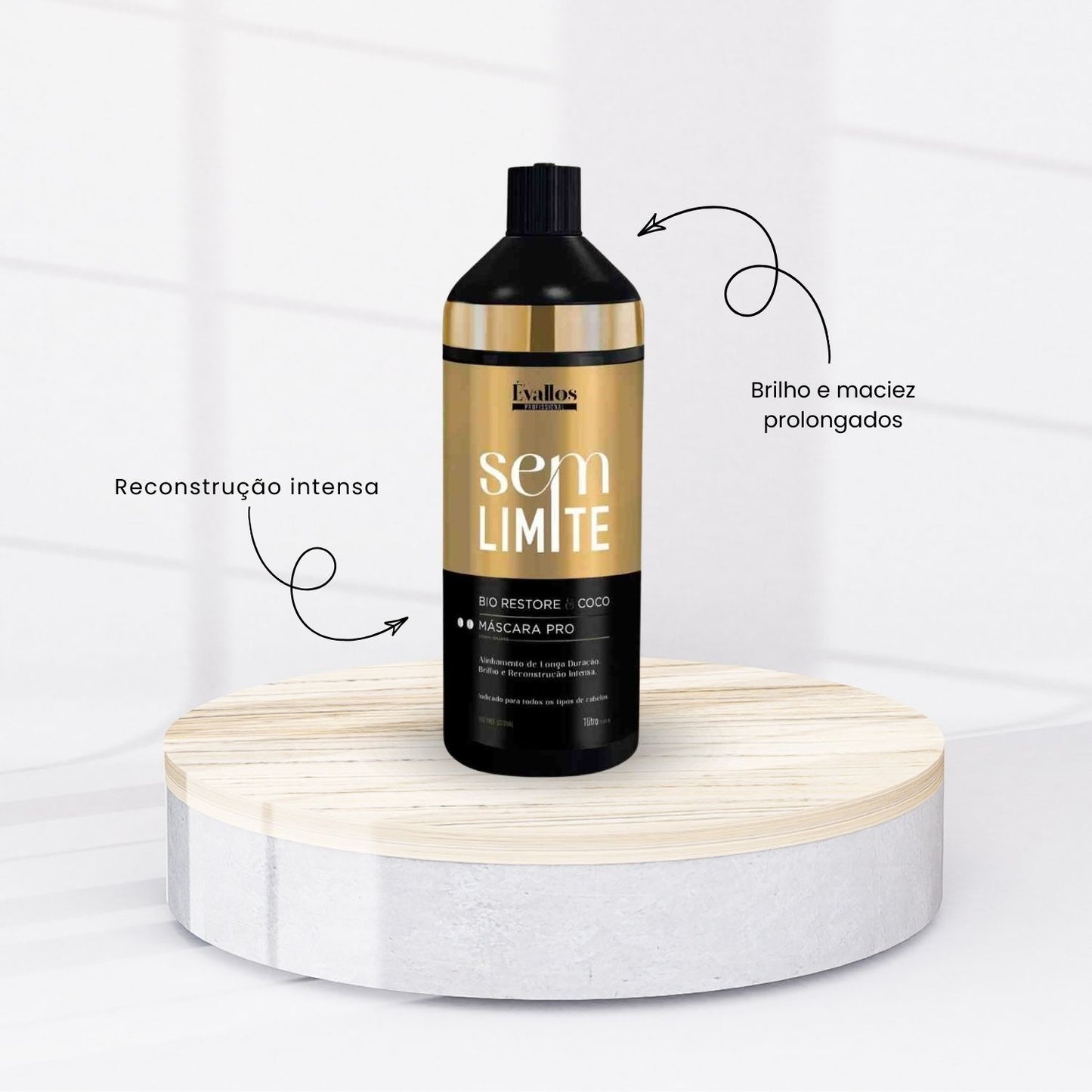 Kit Évallos Shampoo Antiresiduo Detox + Máscara Progressiva Sem Limite 2 x 1 Litro