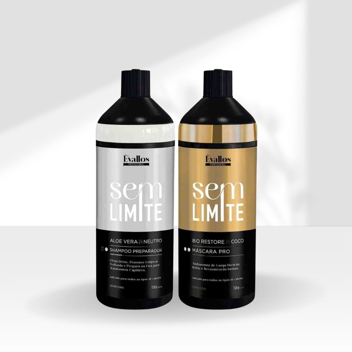 Kit Évallos Shampoo Antiresiduo Detox + Máscara Progressiva Sem Limite 2 x 1 Litro