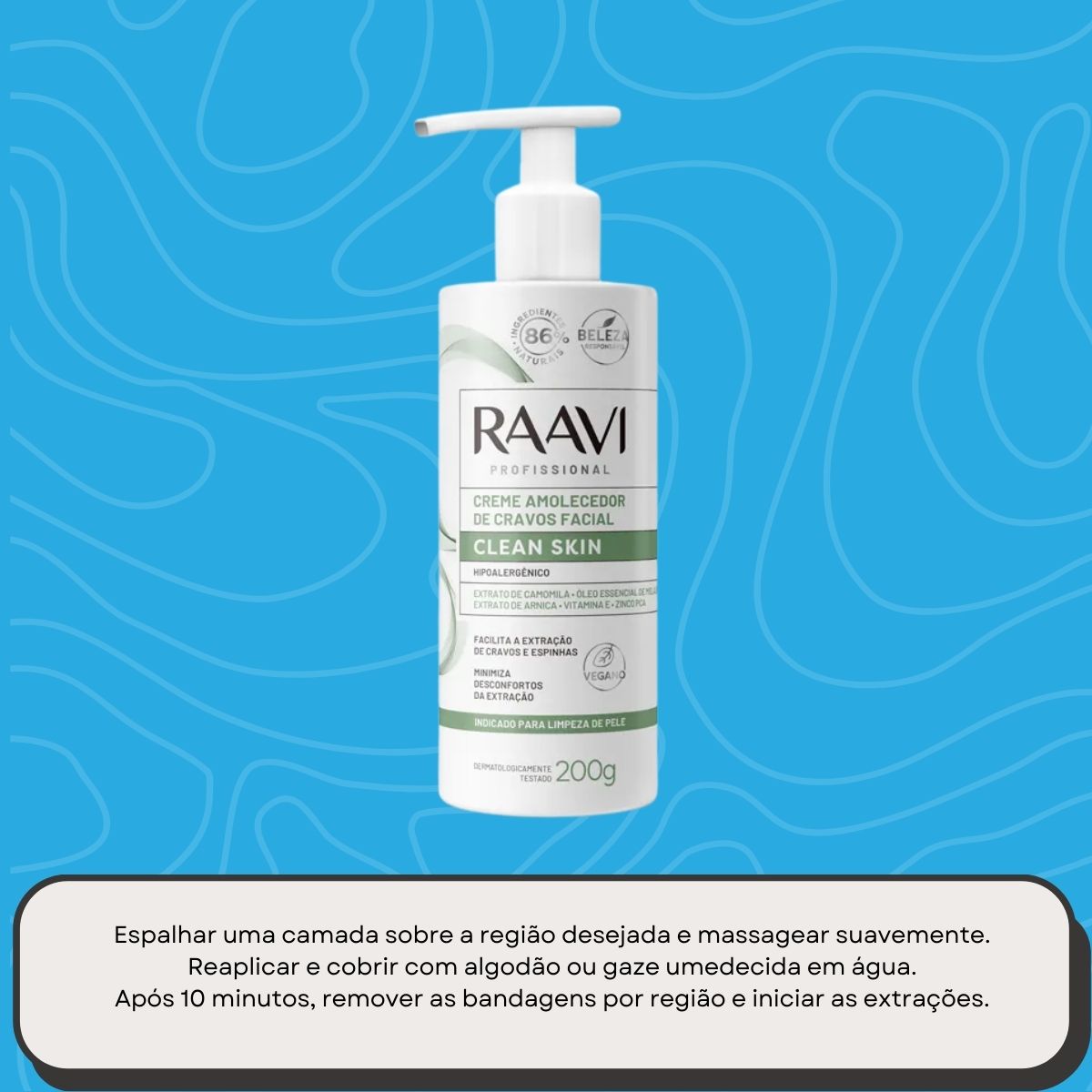 Raavi Clean Skin Creme Amolecedor de Cravos Facial 200 g