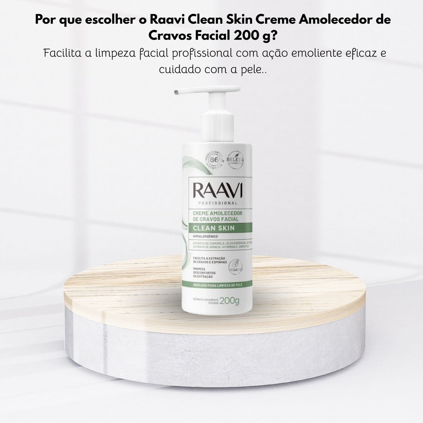Raavi Clean Skin Creme Amolecedor de Cravos Facial 200 g