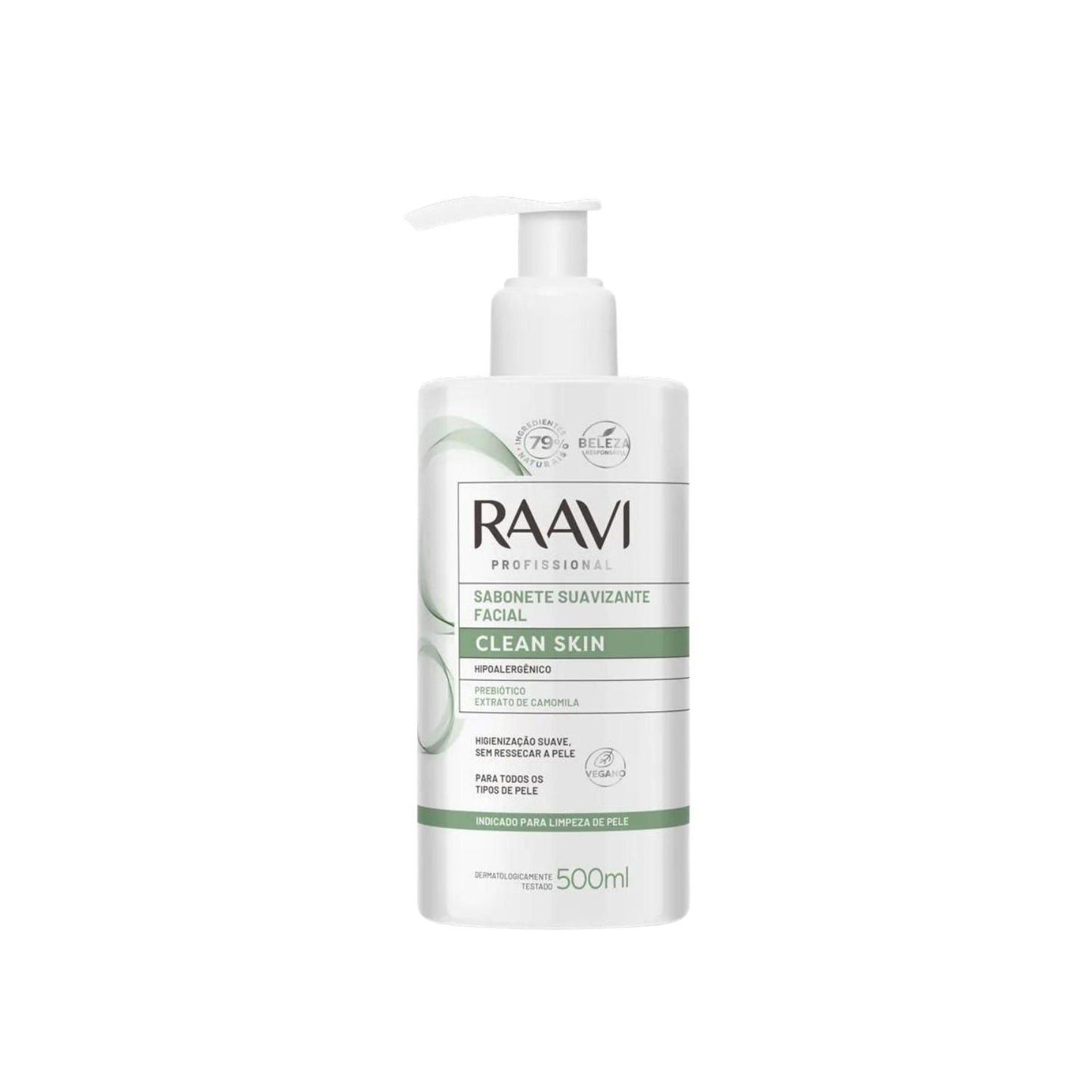 Raavi Clean Skin Sabonete Suavizante Facial 500 ml