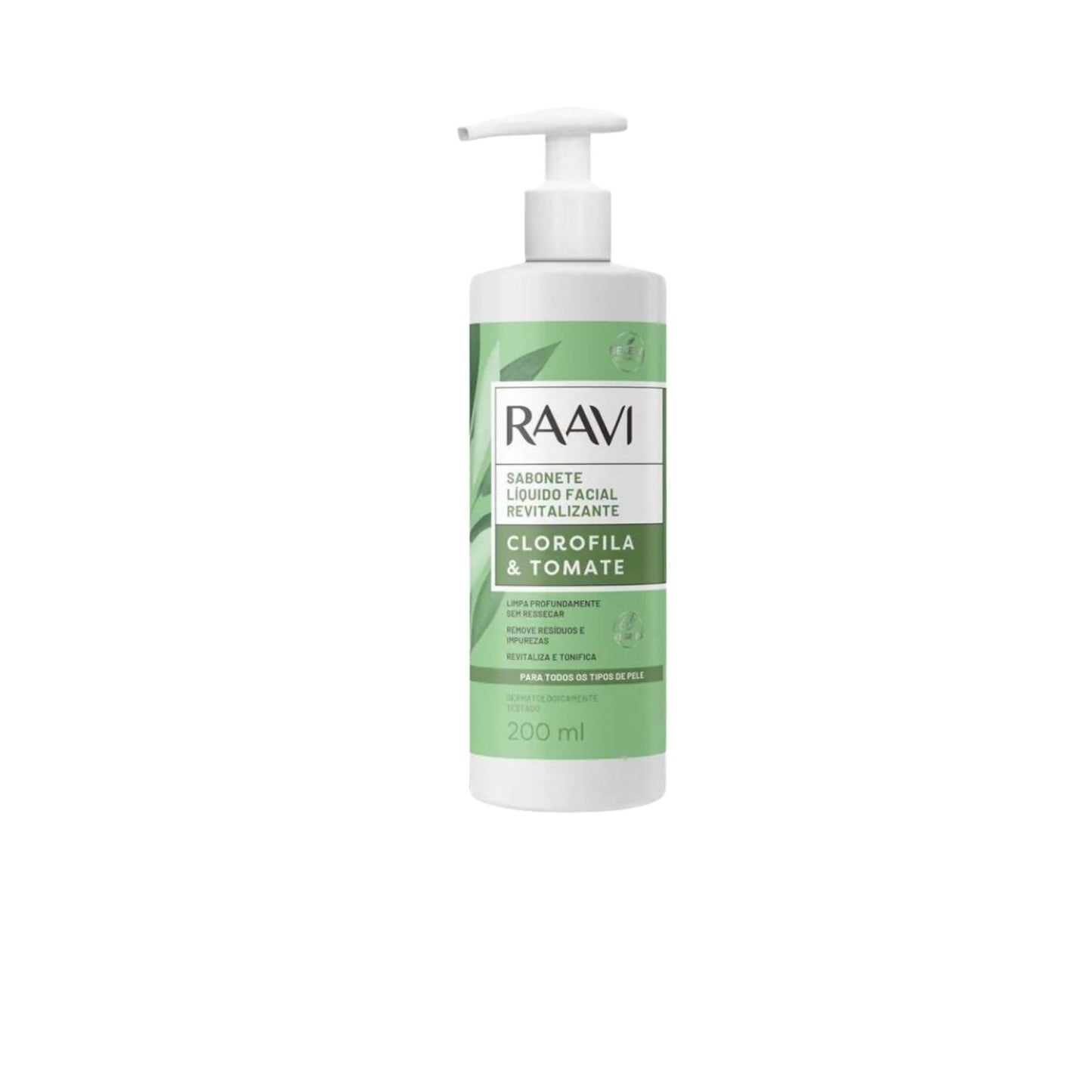 Raavi Sabonete Líquido Facial Revitalizante Clorofila e Tomate 200 ml