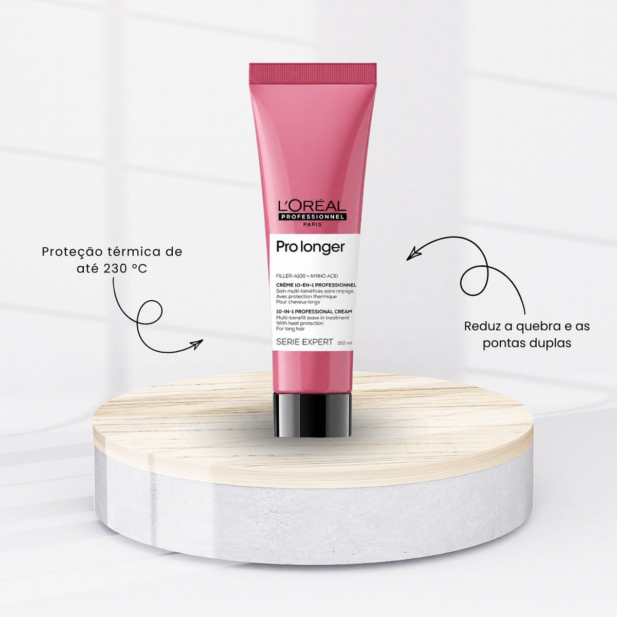 Kit Loreal Pro Longer Shampoo 300 ml e Leave-in 150 ml