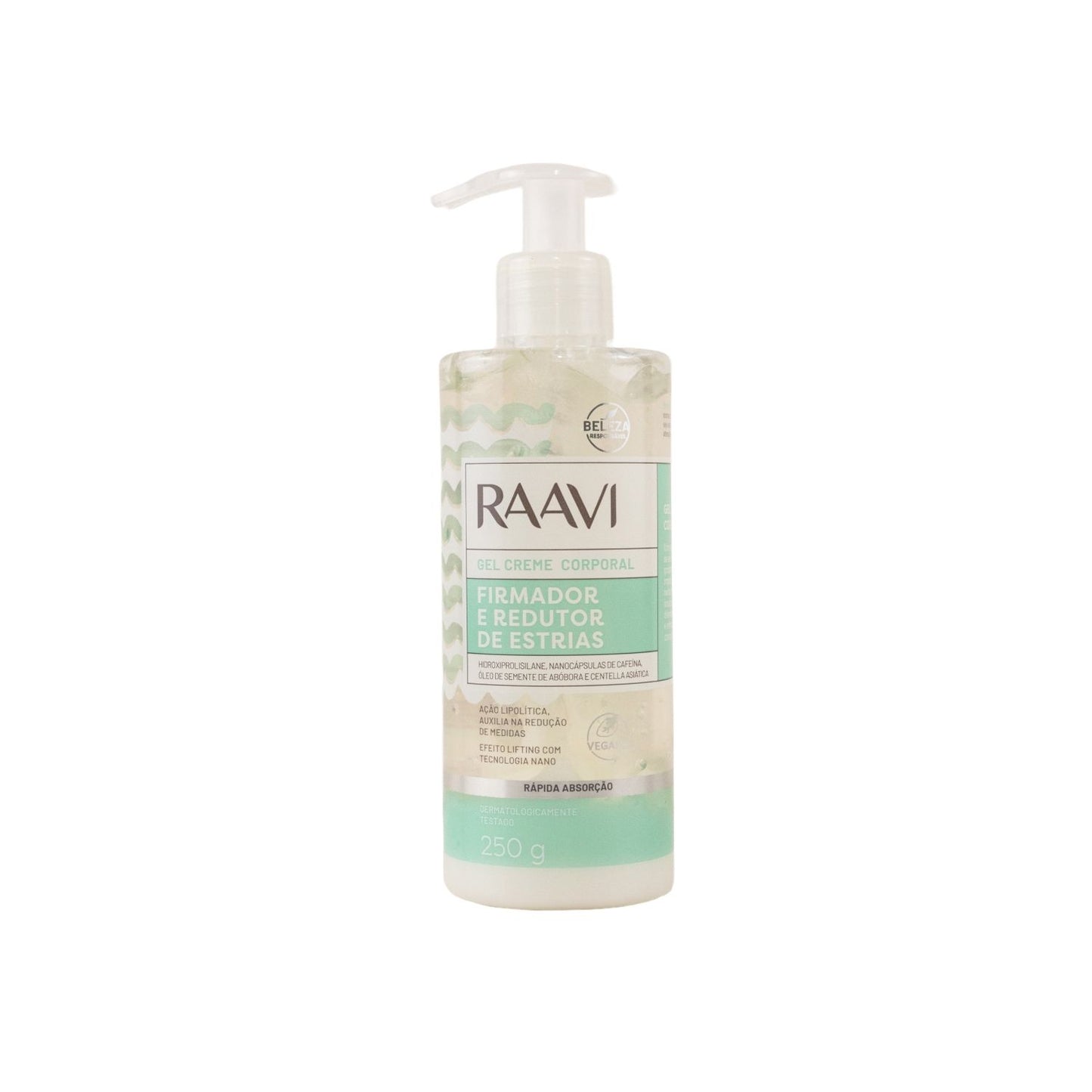 Raavi Fittie Gel Creme Firmador Redutor de Estrias 250 g