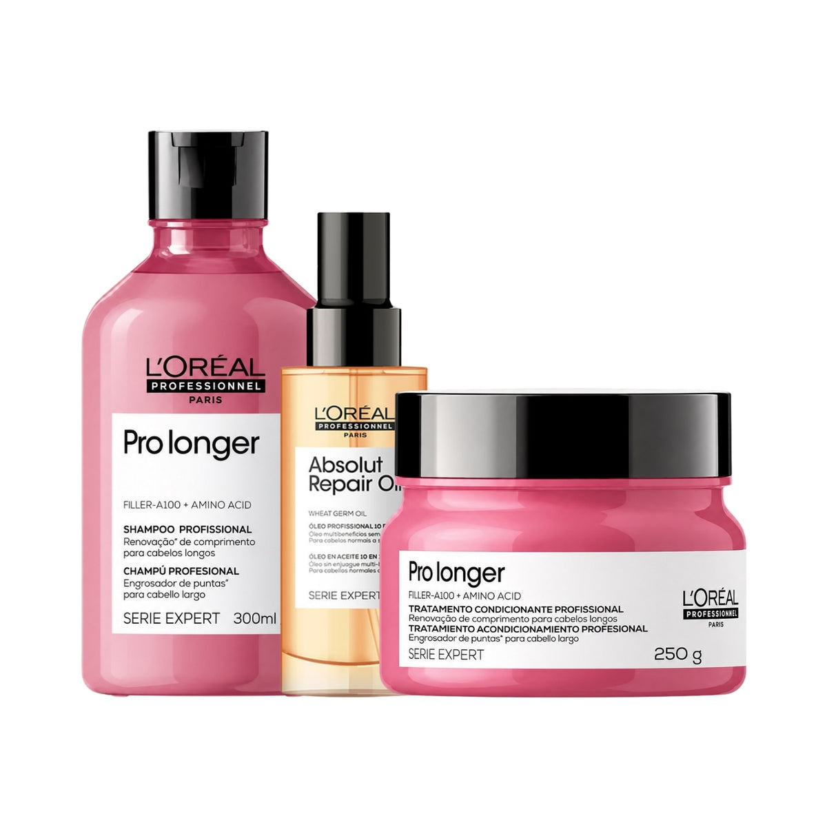 Kit Loreal Pro Longer e Absolut Repair (3 Produtos)