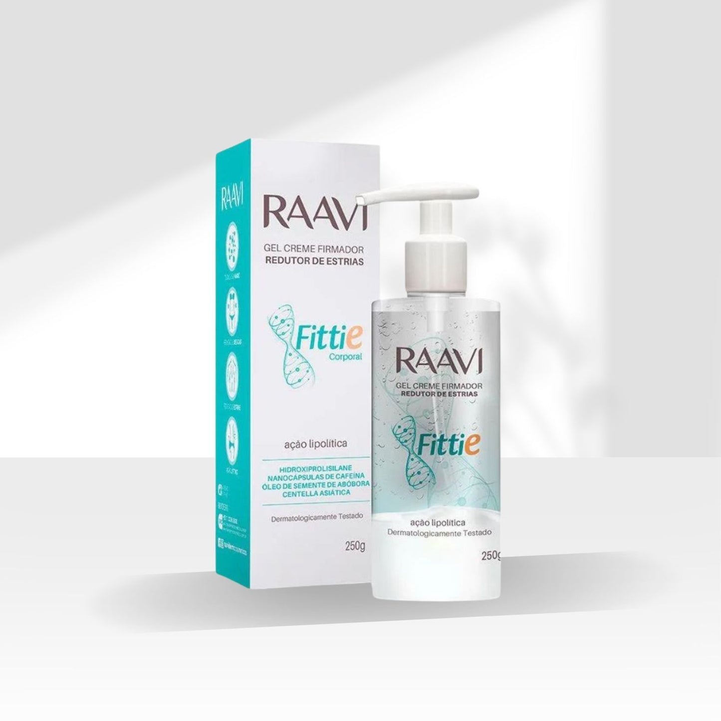 Raavi Fittie Gel Creme Firmador Redutor de Estrias 250 g