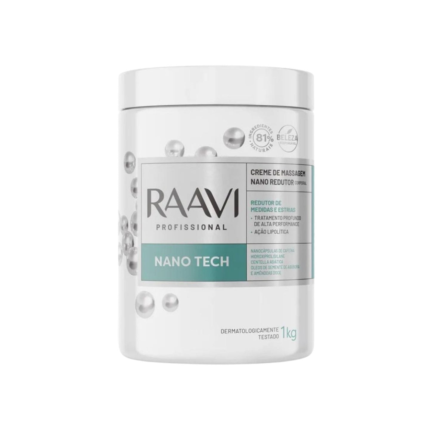 Raavi Creme de Massagem Nano Redutor 1 Kg