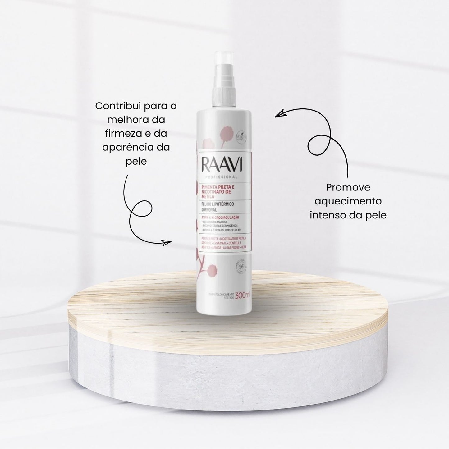 Raavi Fluido Lipotérmico Pimenta Preta e Nicotinato de Metila 300 ml