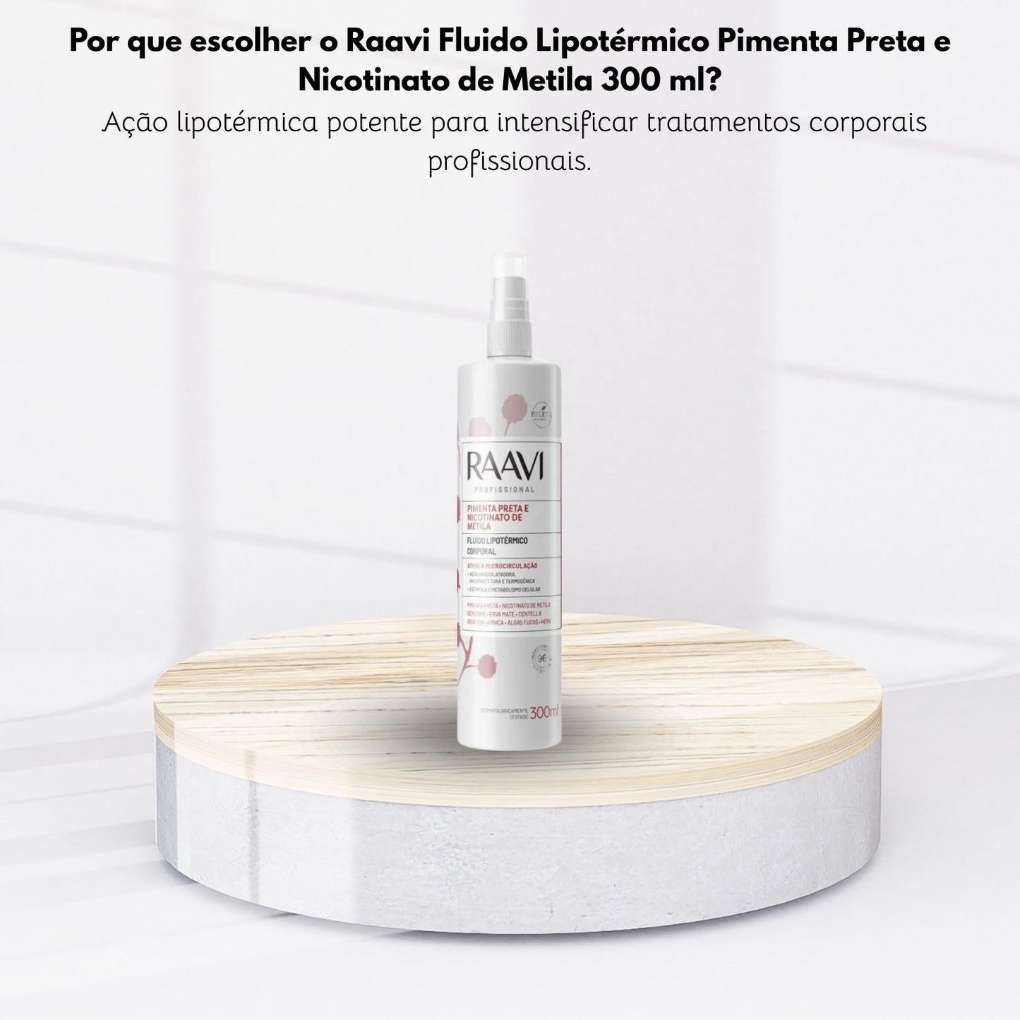 Raavi Fluido Lipotérmico Pimenta Preta e Nicotinato de Metila 300 ml