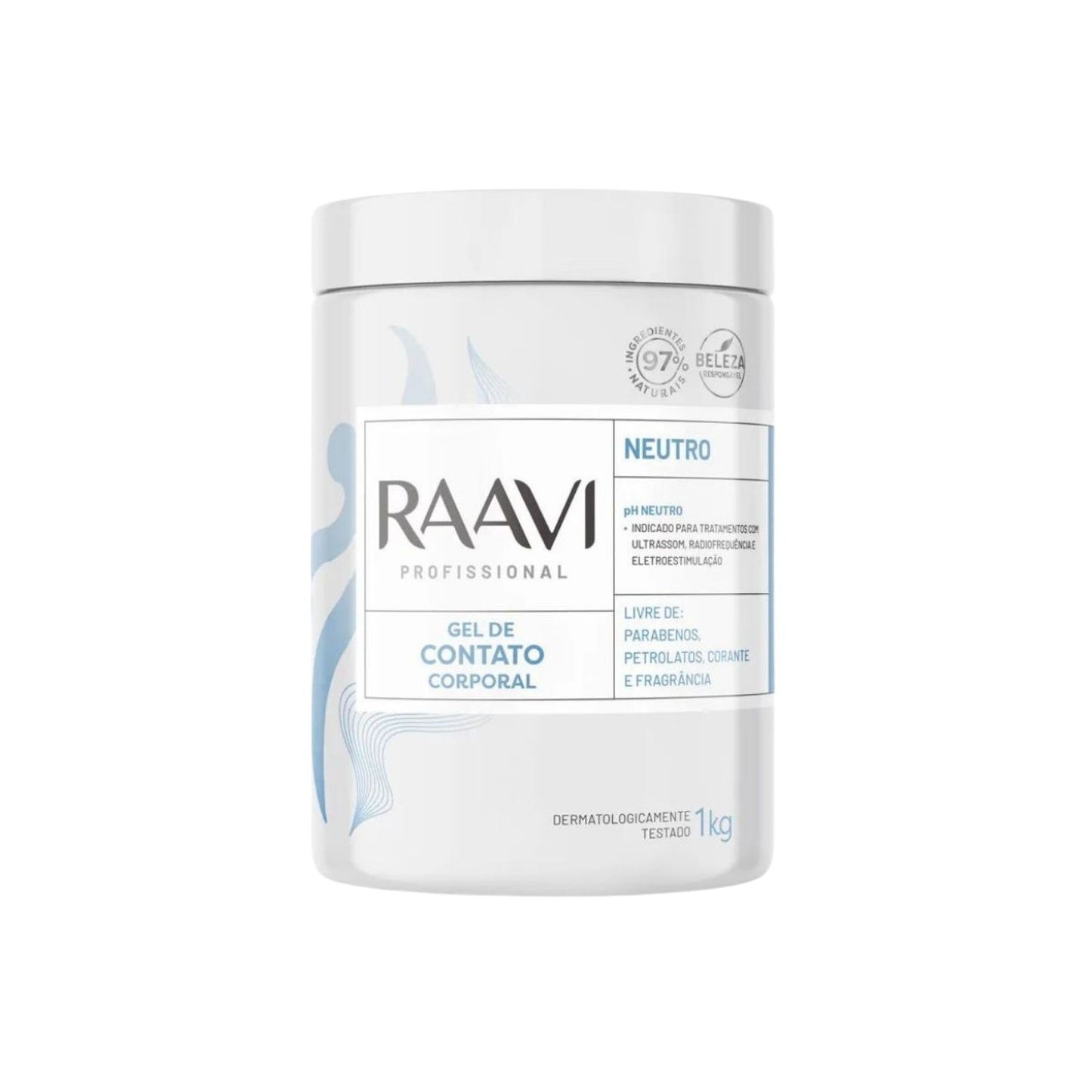 Raavi Gel de Contato Corporal Neutro 1 Kg