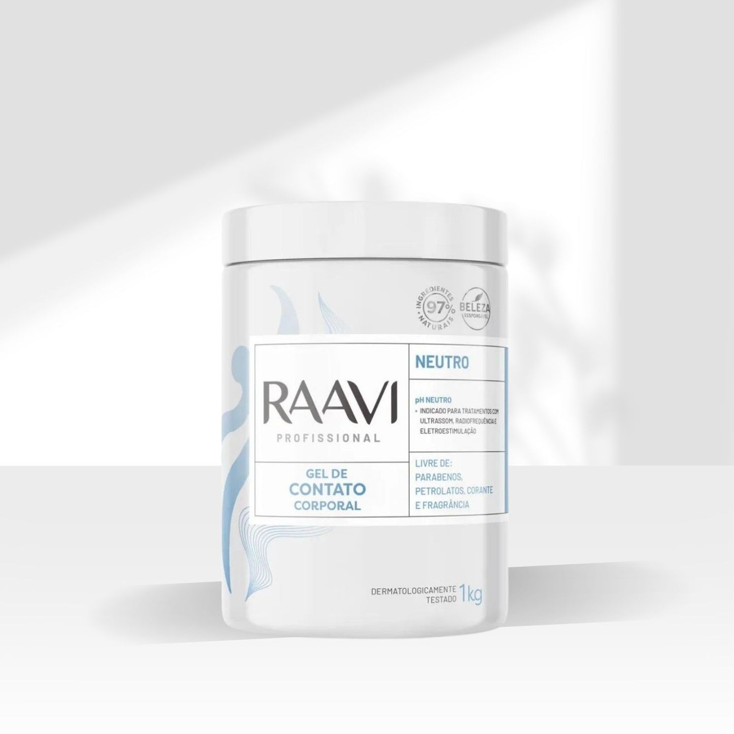 Raavi Gel de Contato Corporal Neutro 1 Kg