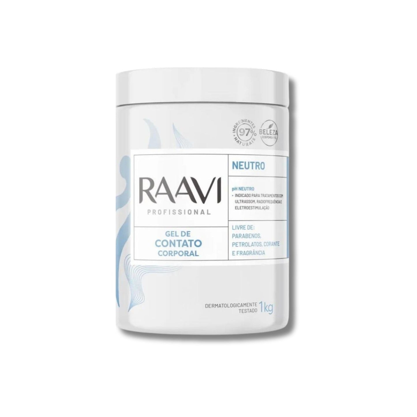 Raavi Gel de Contato Corporal Neutro 1 Kg