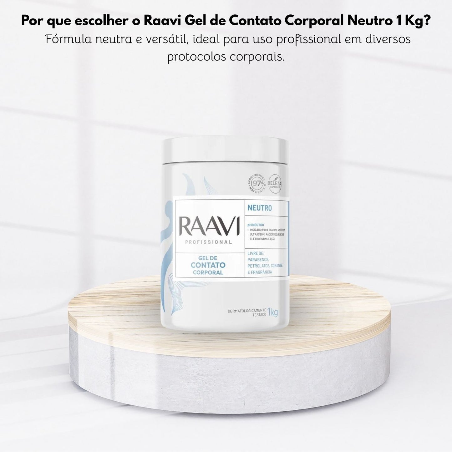 Raavi Gel de Contato Corporal Neutro 1 Kg