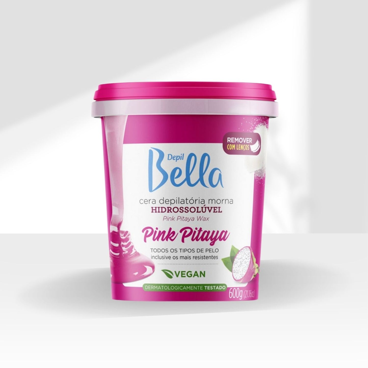 Cera Depilatória Depil Bella Morna Hidrossolúvel Pink Pitaya 600 g