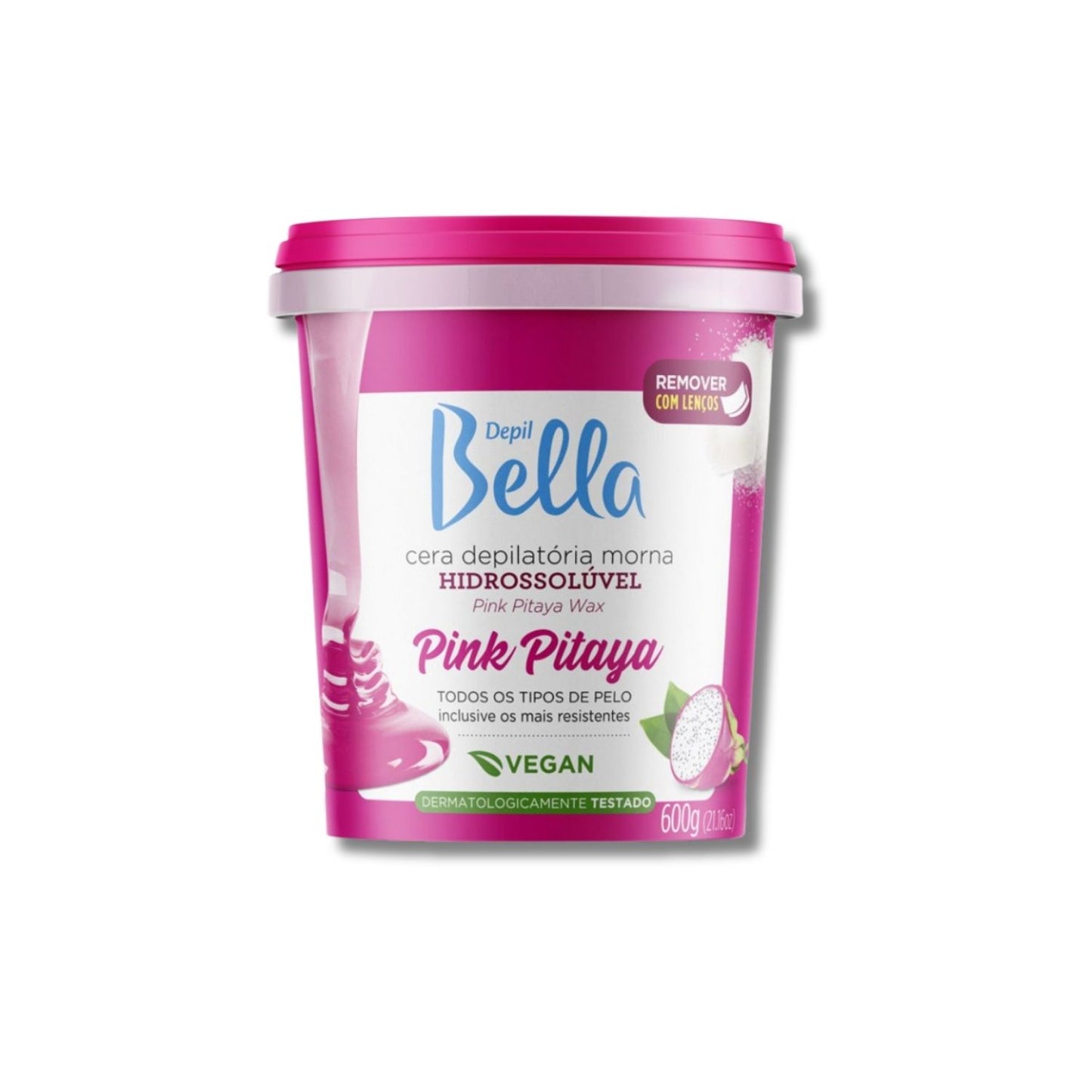 Cera Depilatória Depil Bella Morna Hidrossolúvel Pink Pitaya 600 g